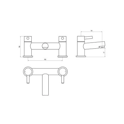 Indigo Bath Filler Technical Drawing