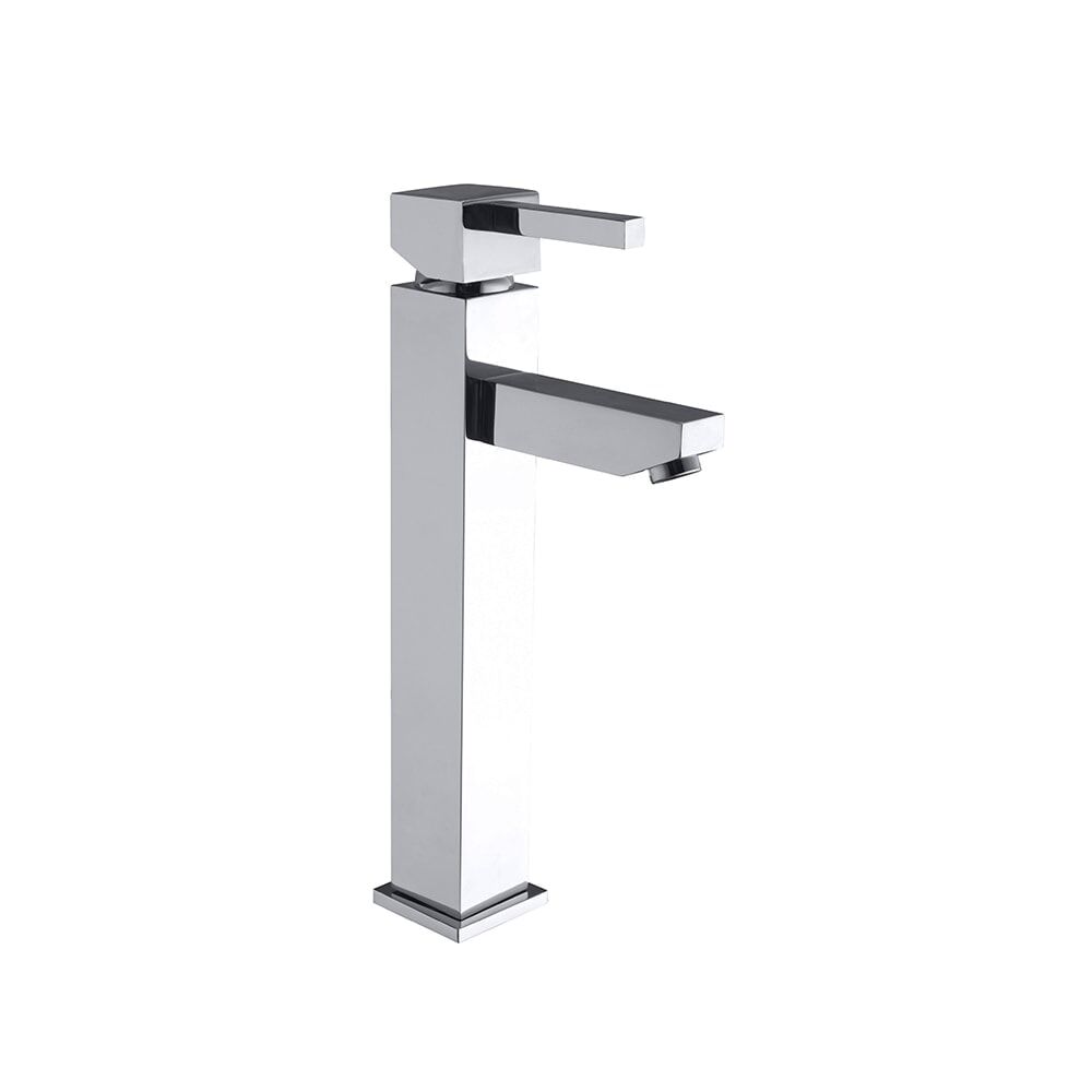 Tall Chrome square basin monobloc