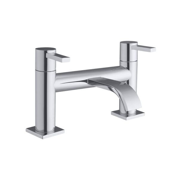 Chrome Soft Curved Pillar Bath Filler