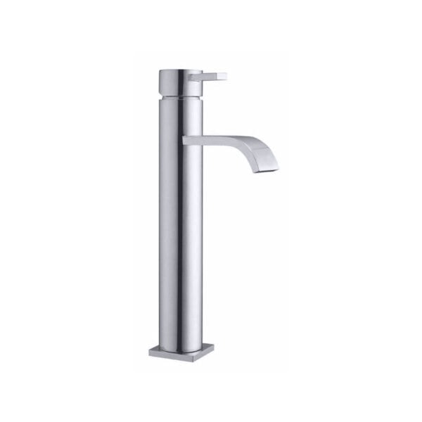 Tall Chrome Curved Basin Tap