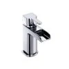 Soft Square Waterfall basin monobloc in chrome