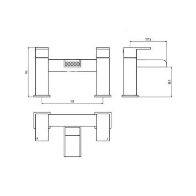 Ingot Bath Filler Technical Drawing