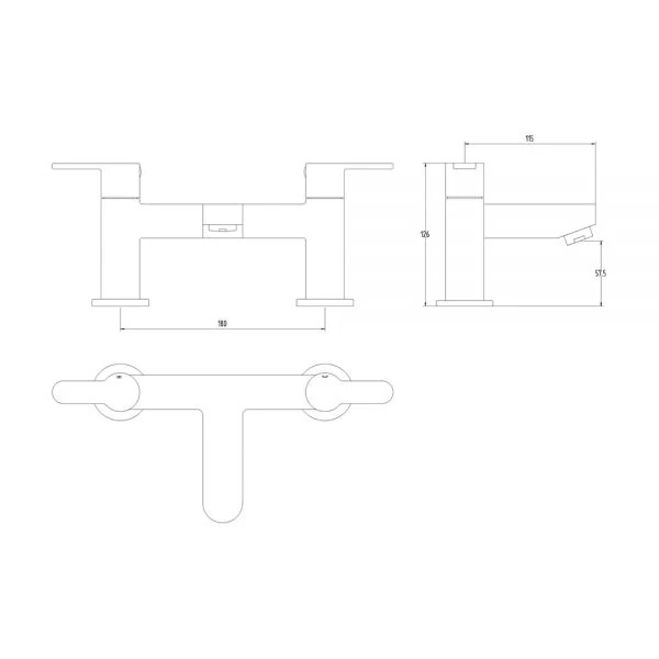 Pop Bath Filler Technical Drawing