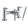 Cylindrical Chrome basin tap with hand shower