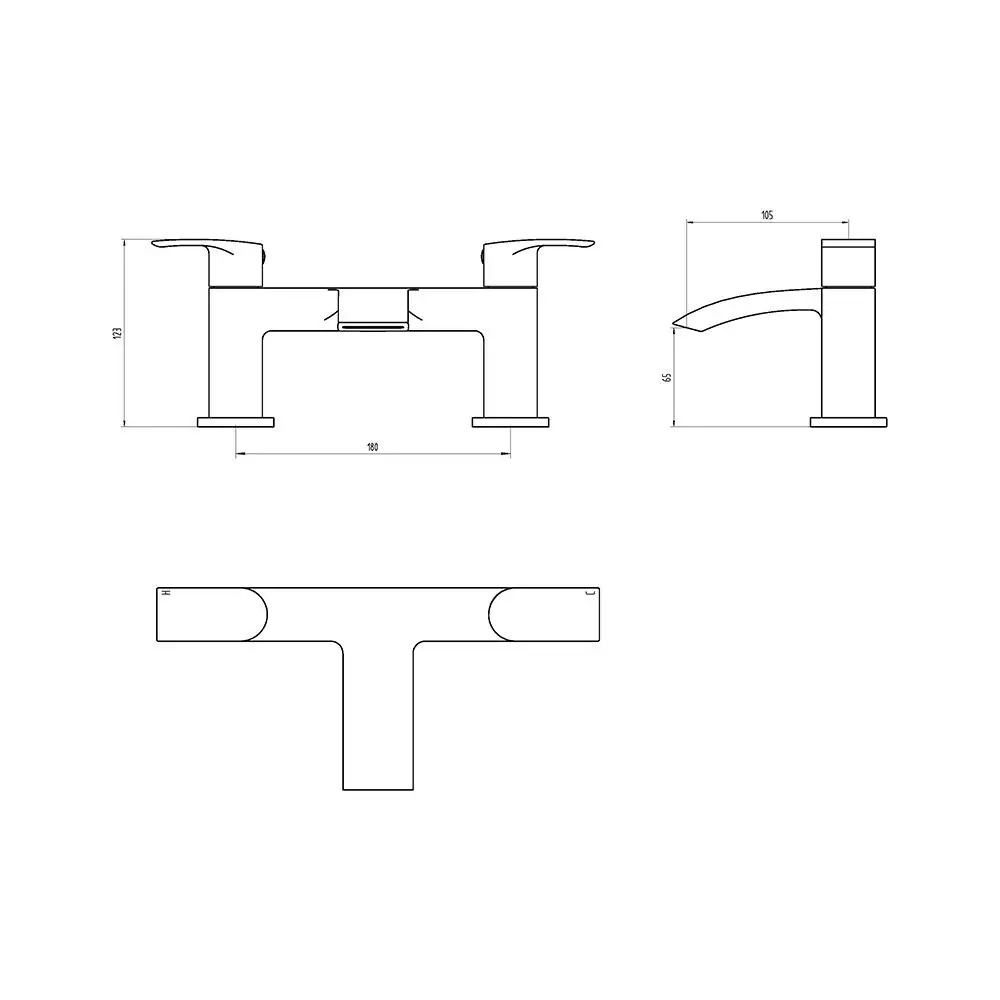 Milla bath Filler Technical Drawing