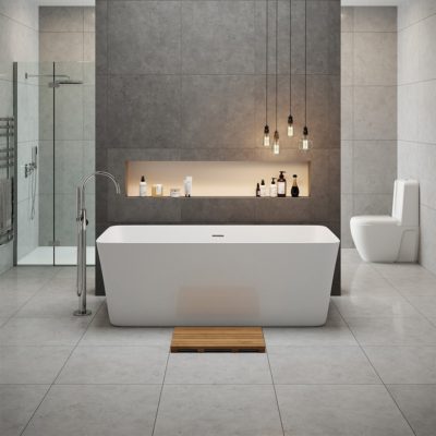 The Tap Factory Ingot Square Free Standing Bath 1700mm