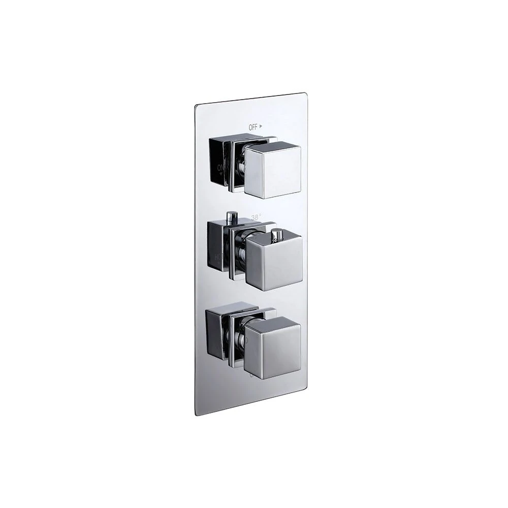 Square Triple Thermostatic Shower Valve TF46042