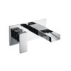 Square Waterfall Wall Mounted Basin Tap in chrome