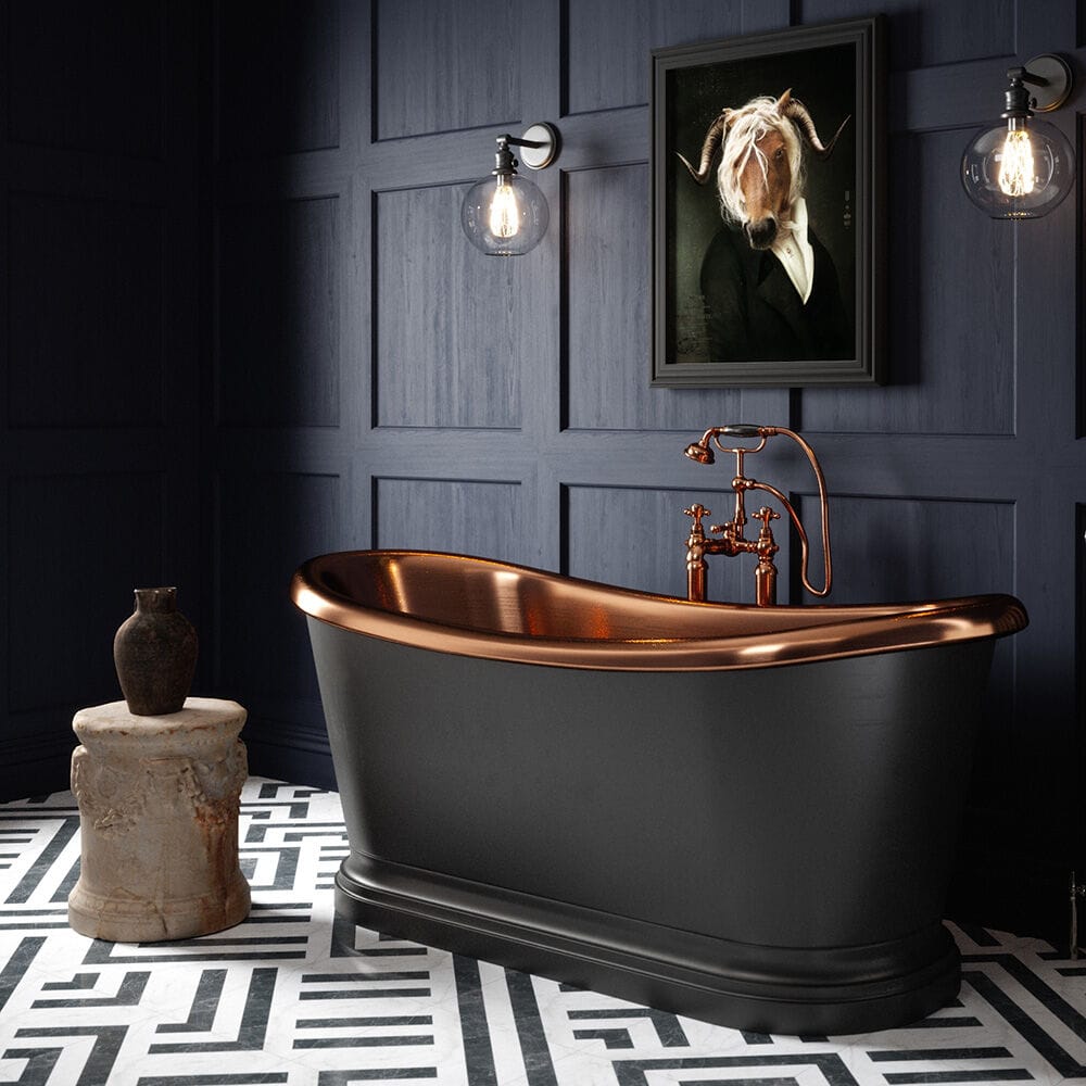 The Tap Factory Copper & Black Freestanding Bathtub