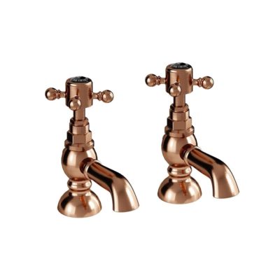 Vogue Traditional Brushed Copper Basin Taps
