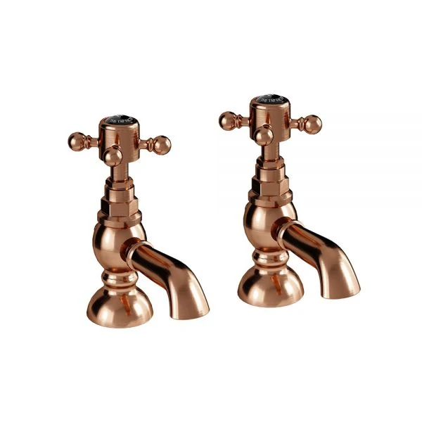 Vogue Traditional Brushed Copper Basin Taps