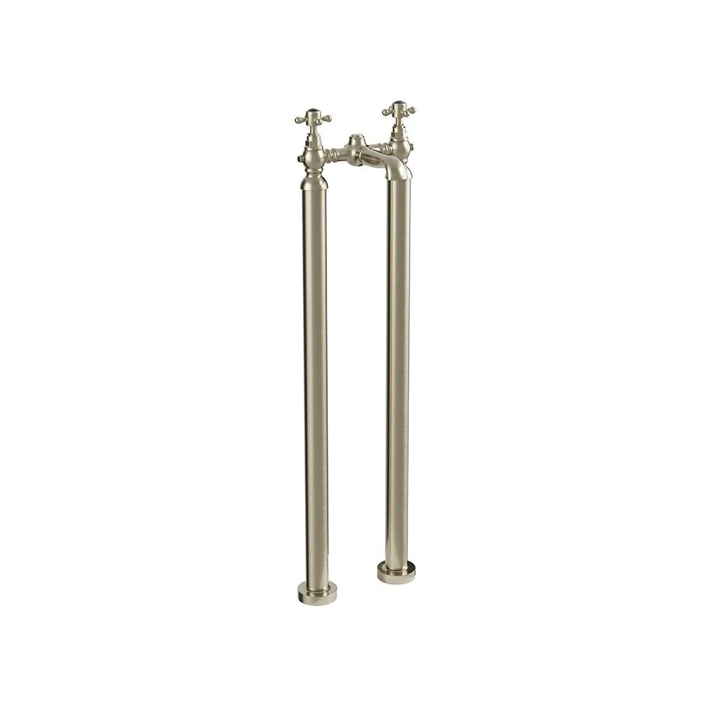 Vogue Brushed Nickel Bath Filler on legs