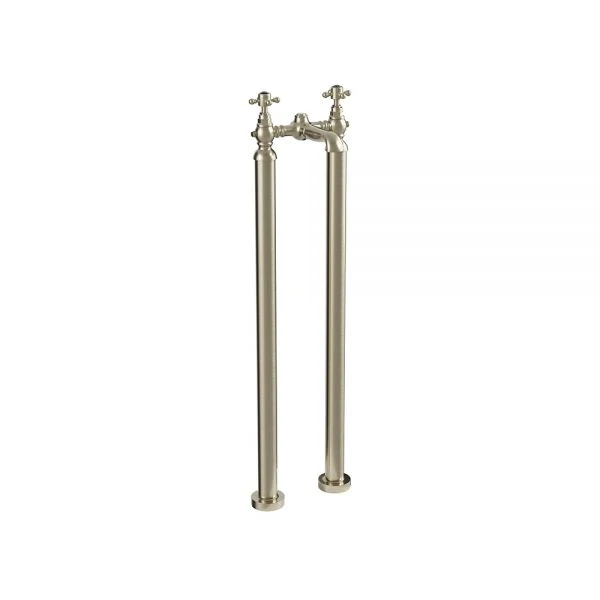 Vogue Brushed Nickel Bath Filler on legs