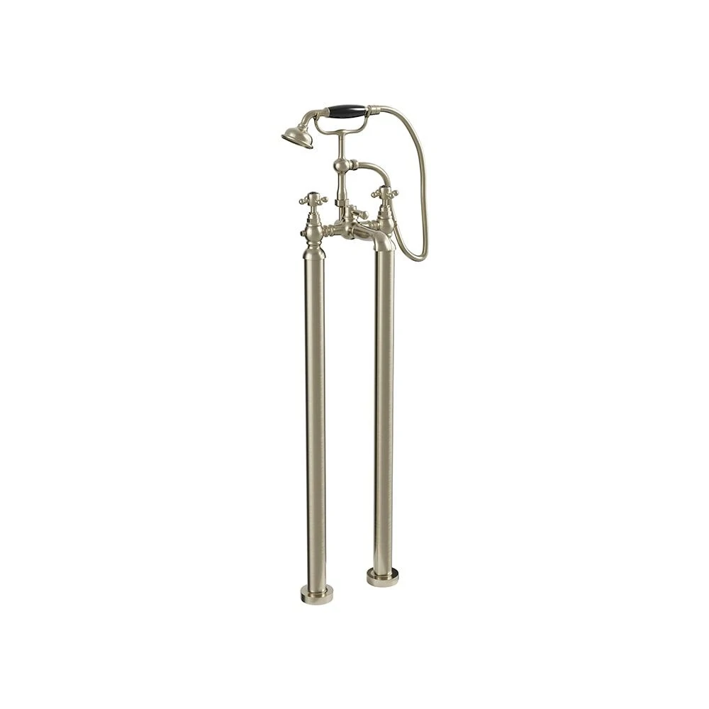 Vogue Brushed Nickel Bath Shower Mixer on legs