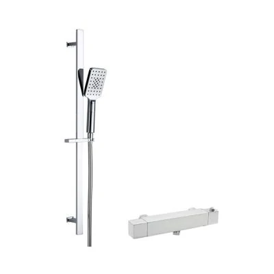 square exposed shower valve with square slide rail kit