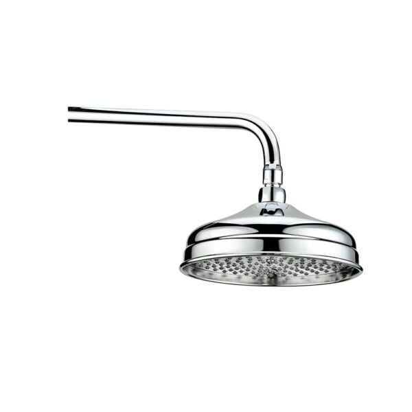 Traditional chrome wall mounted shower head