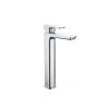 Tall Square Basin Monobloc in chrome