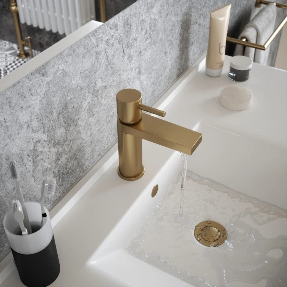 Vibrance Basin Mixer – Brushed Brass