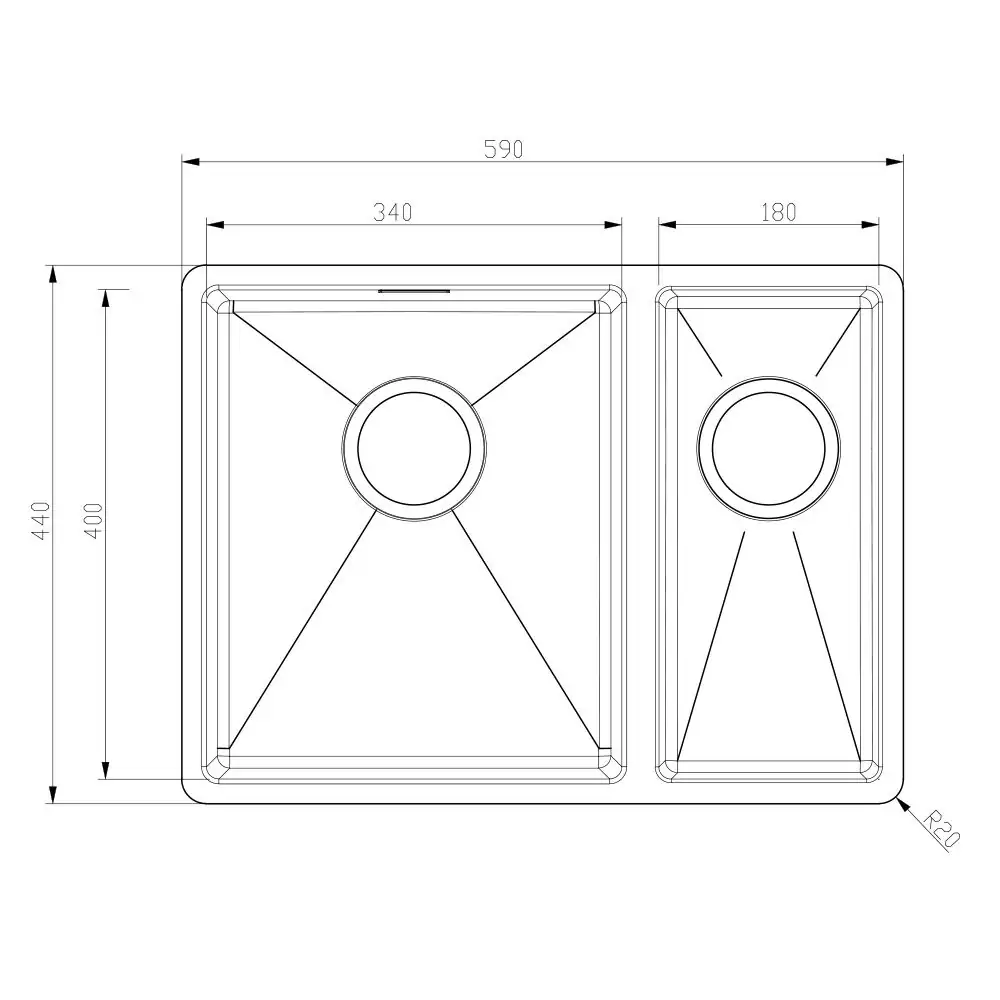 Sink 40 and 41 Technical Drawing