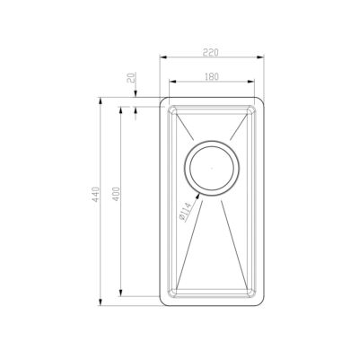 Sink 47 Technical Drawing