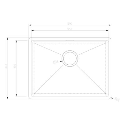 Sink 50 Technical Drawing