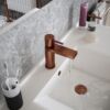 The Tap Factory Vibrance Copper Basin Mixer with Mulberry Handles