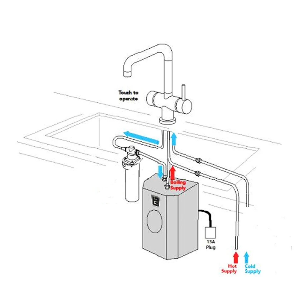 The Tap Factory Universal Filter Technical Line Drawing