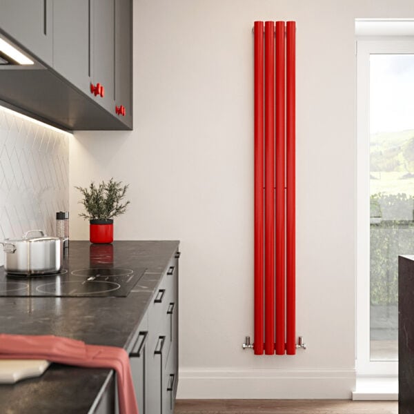 The Tap Factory Vibrance Radiator 4 Panels Post Box Red