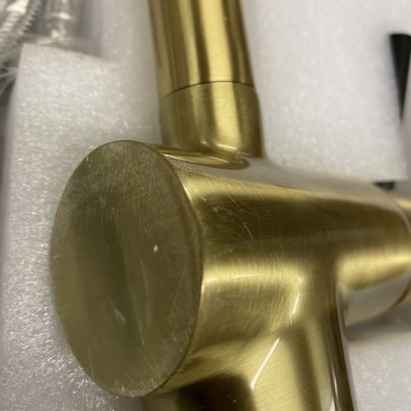 The Tap Factory Vibrance Solo in Brushed Brass with Vanto Black Handle
