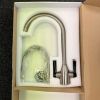 The Tap Factory Vibrance Duo Kitchen Mono in Nickel with VAnto Black Handles