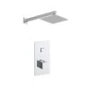 Milo Push button shower valve with square rainshower