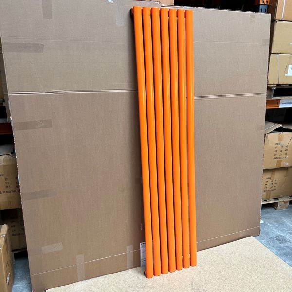 Vibance 7 panel tall radiator in orange