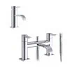 The Tap Factory Curved Spout Basin Tap and Bath Filler with Shower attachment