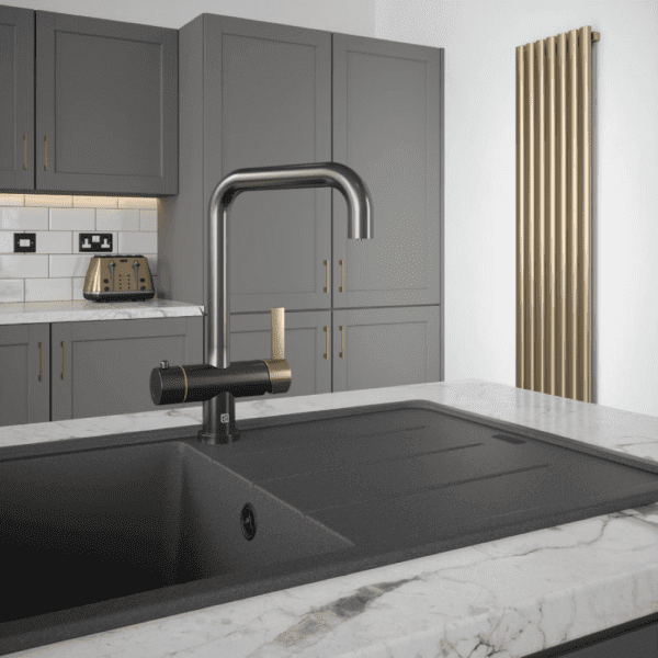 The Tap Factory Olane Instant Hot Tap with Brushed Brass Handle