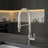 The Tap Factory Tube Tap Without Spray Function in Chrome with Ghost White Tube