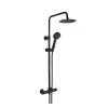The Tap Factory TF102BK Black Thermostatic Twin-Shower