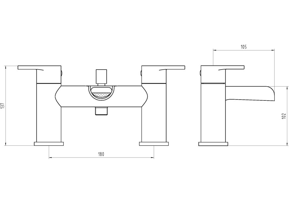 Spa Basin Mixer, Bath Shower Mixer and Concealed Twin Thermostatic Shower Set Bundle -NP - Image 4