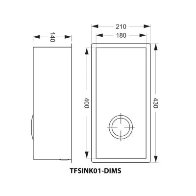 Line Drawing for Sink 1 by The Tap Factory