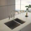 Quilt Diamond Carved Bridge Kitchen Mixer Tap Chrome