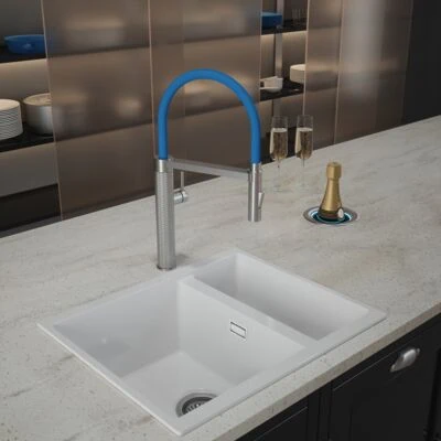 Quilt Diamond Carved Tube Spray Tap in Brushed Nickel