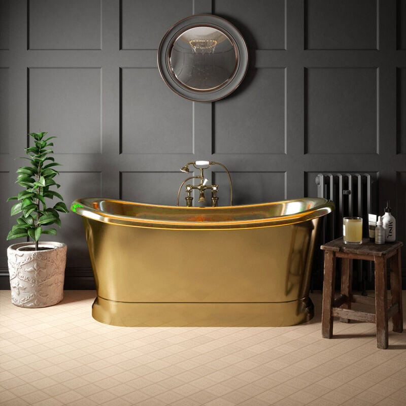 Traditional Brass Freestanding Bath 1650mm x 750mm - Image 2