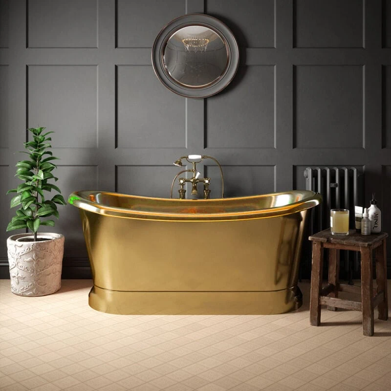 Traditional Brass Freestanding Bath 1650mm x 750mm - Image 2