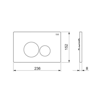 Alternative view of RAK Ceramics Round Flush Plate – Chrome