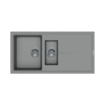 DeSanti Cesano Granite Inset 1.5 Bowl & Drainer – Graphite Grey