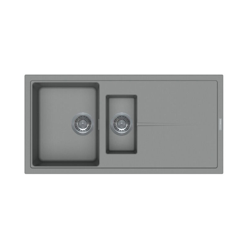 DeSanti Cesano Granite Inset 1.5 Bowl & Drainer – Graphite Grey