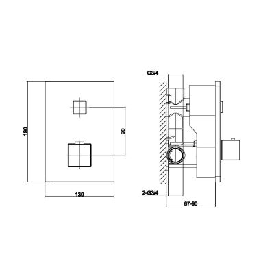 Alternative view of Ingot Thermostatic Valve