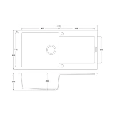 Alternative view of Gavano Granite Inset Single Bowl & Drainer