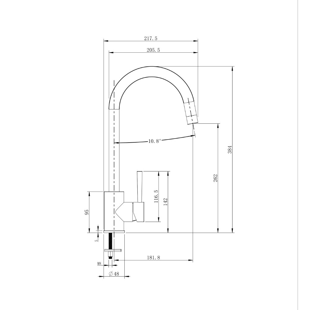 Single Lever Kitchen Mixer - Image 2