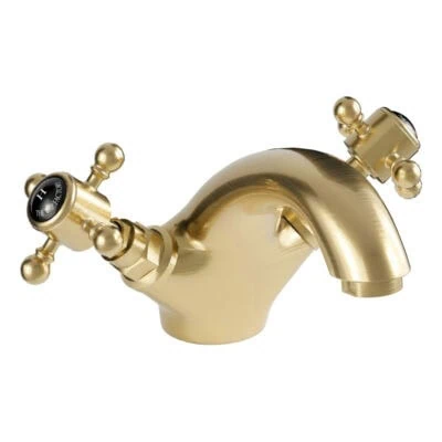 Vogue Basin Mixer - Brushed Brass