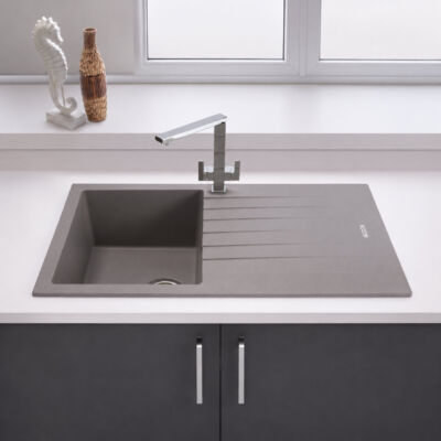 Turin Granite Compact Inset Single Bowl & Drainer